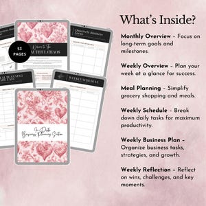 Mompreneur Planner for working mums organizer entrepreneur tracker family printable work life balance gift for mom productivity log template