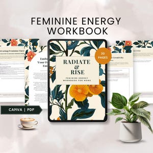 feminine energy workbook for moms feminine Energy book Digital Journal prompts self-care dark feminine guide shadow work journalling canva
