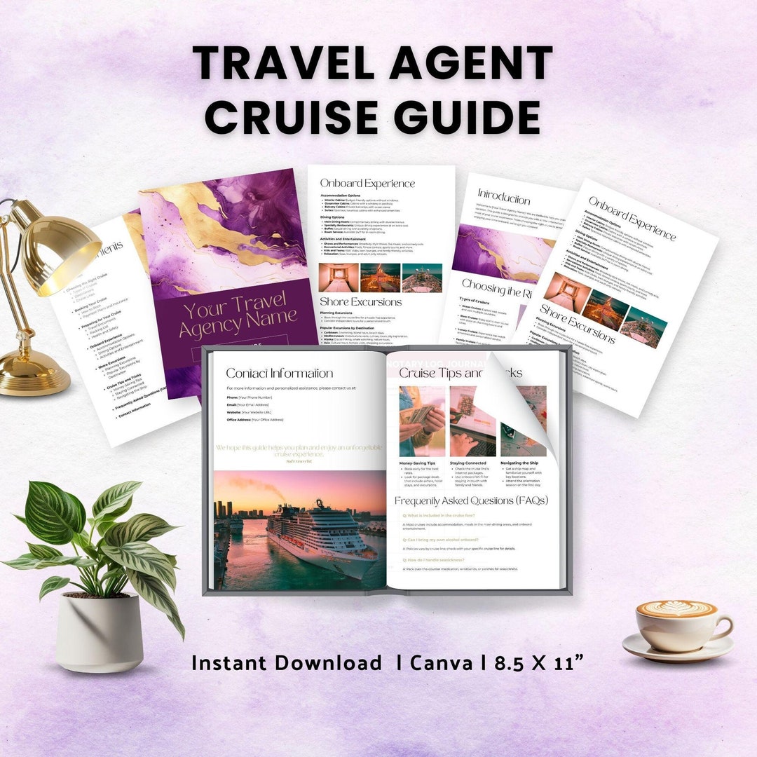 Travel Agent Cruise Guides Template Cruise Ship Vacation Planner First ...