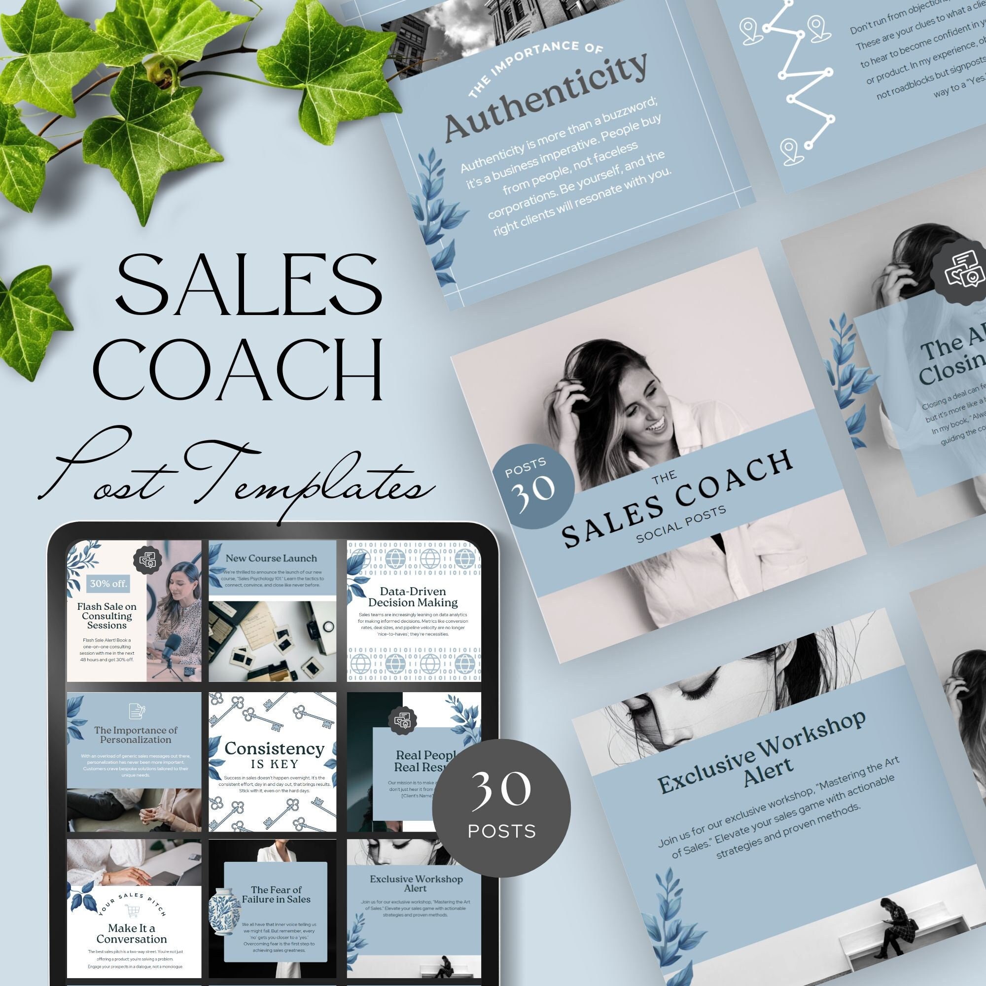 sales coach social media canva template instagram post marketing business coach course creator life coach engagement boost instant download