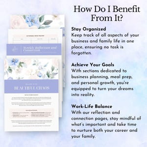 Mompreneur Planner for working mums daily organizer entrepreneur weekly tracker small business owner tool gift for mom editable template