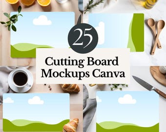 cutting board mockup canva glass chopping board display easy drag and drop background kitchen decor blank template add your design editable