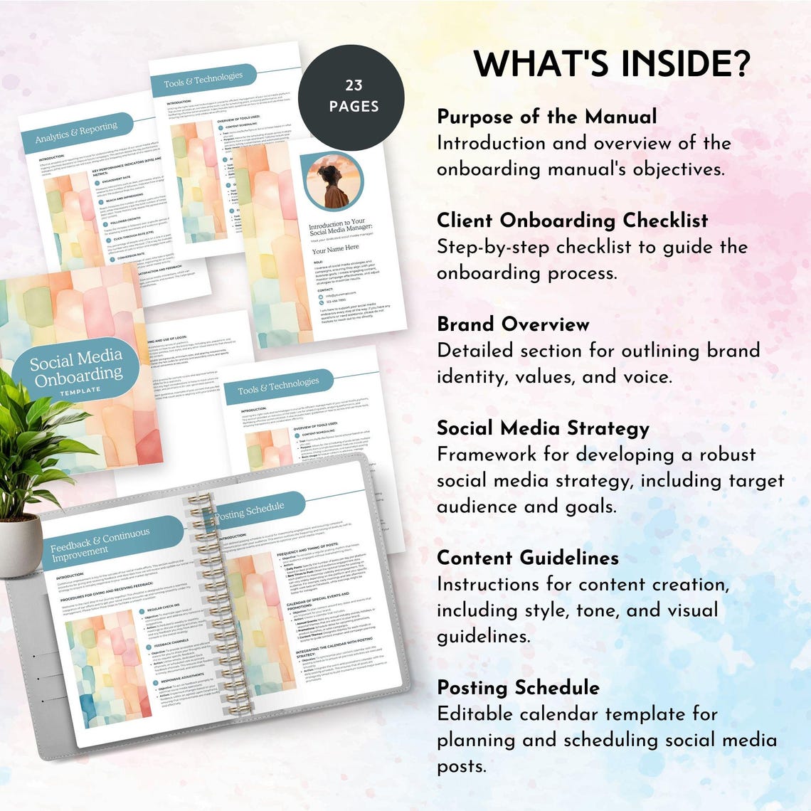 Social Media Onboarding Template New Client Packet Client
