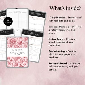 Mompreneur Planner for working mums organizer entrepreneur tracker family printable work life balance gift for mom productivity log template