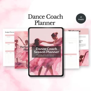 dance coach planner dancer team organizer ballet choreography instructor printable dancing class schedule canva template editable gift