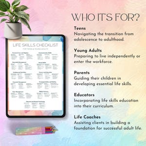 life skills checklist Life Prep List Practical Kids Life Skills Checklist teens Graduation Gift Life Skills development For Kids printable