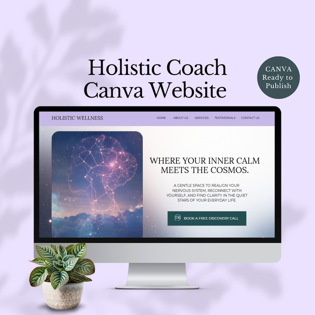 Holistic Coach Website Canva Template Wellness Coaching Spiritual ...