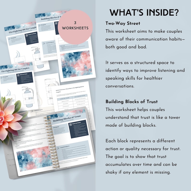 Printable Couples Therapy Worksheet Relationship Workbook Bundle ...