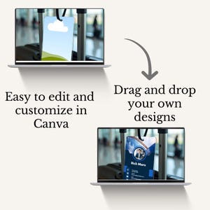 luggage tag mockup canva custom suitcase label display easy drag and drop personalize travel bag accessory template add your design editable