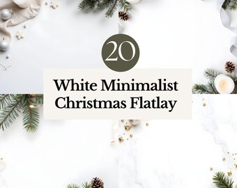 christmas digital backdrop mockups holiday flat lay background minimalist product display xmas photography neutral POD etsy listing template