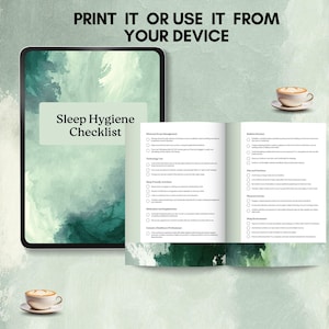 sleep hygiene checklist sleep tracker printable bedtime diary improve sleep nighttime routine sleep planner relaxation guide insomnia relief