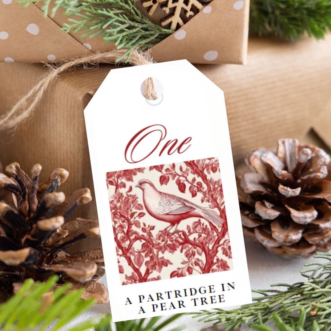 12 Days of Christmas Gift Tags Twelve Days Christmas Card Printable ...