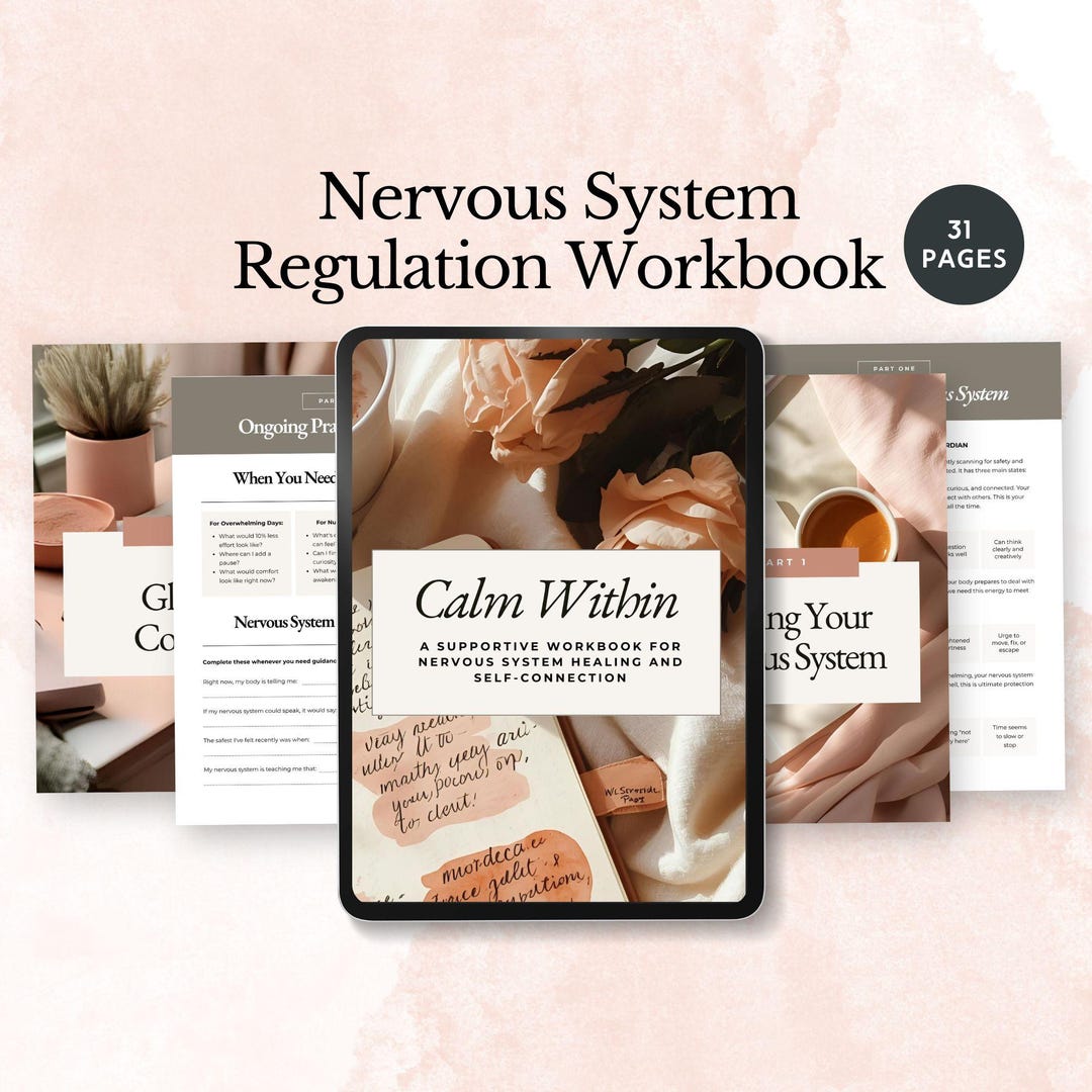 Nervous System Regulation Workbook Somatic Therapy Journal Emotional ...