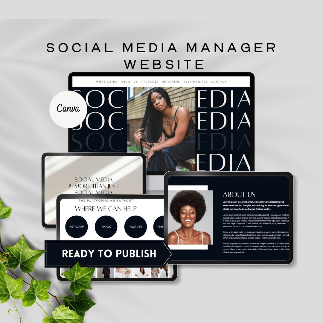 Canva Website Social Media Manager Social Media Management Website