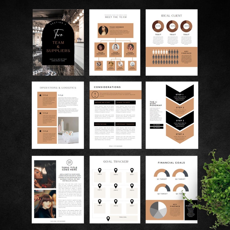 business plan for a beauty salon template canva hair nail skin salon business planner analysis marketing form proposal workbook editable