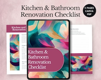 Checkliste für die moderne Küche und das Bad (Küche und Bad) Umzugsplaner Home Remodel Anleitung