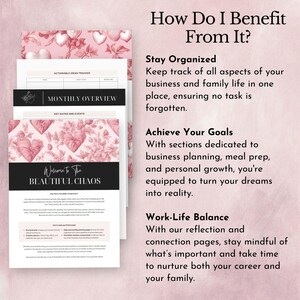 Mompreneur Planner for working mums organizer entrepreneur tracker family printable work life balance gift for mom productivity log template