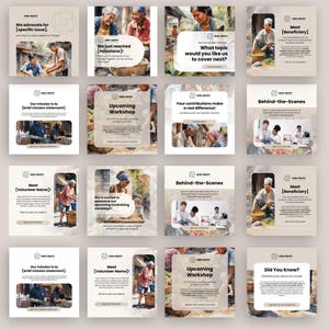 Non Profit Social Media Post Templates for Charity Instagram Volunteer ...
