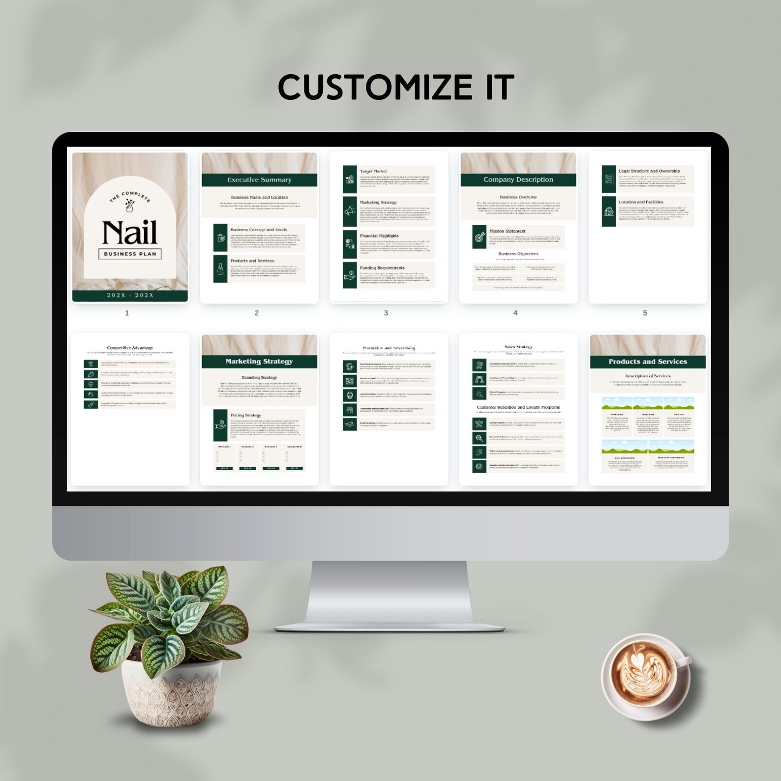 Nail Tech Business Plan Template for Nails Salon Business Proposal ...