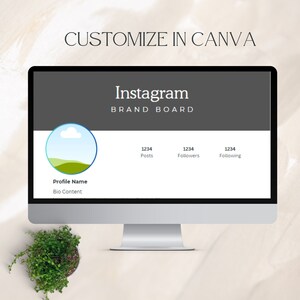instagram brand identity canva template IG brand kit social media branding strategy for consistent cohesive feed Editable Instant Download