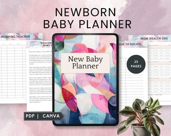 newborn baby planner new baby tracker new mom planner baby binder template sleep tracker baby daily log first time mom gift baby shower PDF