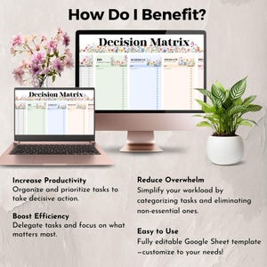 Decision Matrix Google Sheet Template Task Priority Tracker to Increase ...