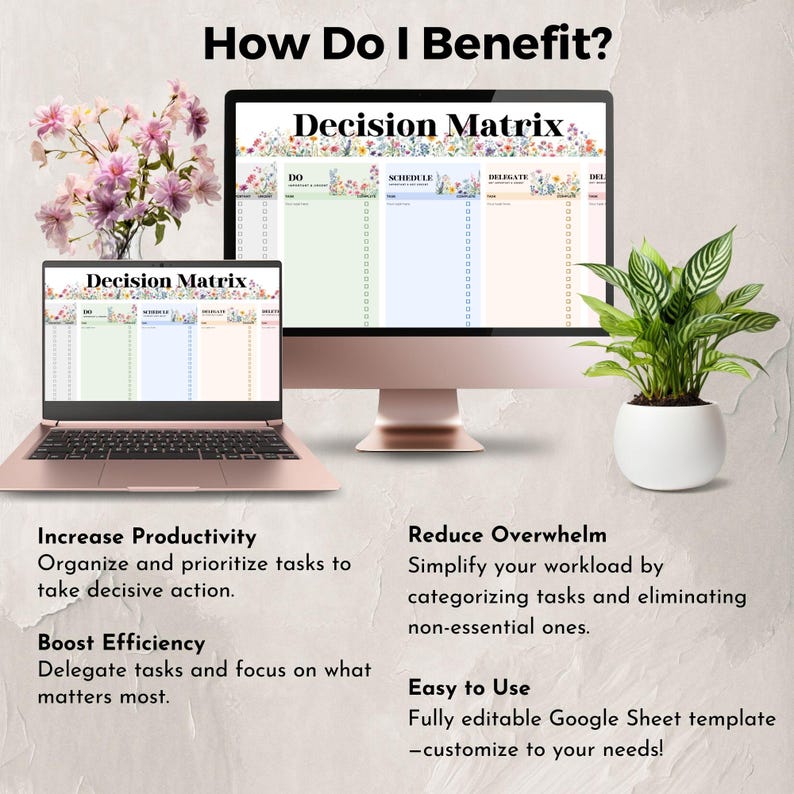 Decision Matrix Google Sheet Template Task Priority Tracker to Increase ...