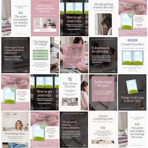 book launch social media templates author instagram post writer promotion kit boostagram marketing branding canva editable instant download