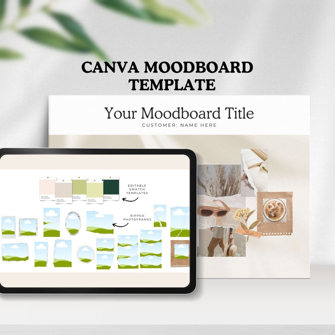 Canva Moodboard Templates Editable Interior Design Mood Board Client E ...