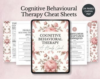 terapia poznawczo-behawioralna ściągawka ćwiczenia z technik CBT narzędzia zdrowia psychicznego umiejętności radzenia sobie zasoby regulacja emocjonalna edytowalne