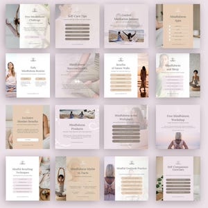 Mindfulness Coach Instagram Template Mindful Coach Social Bundle ...