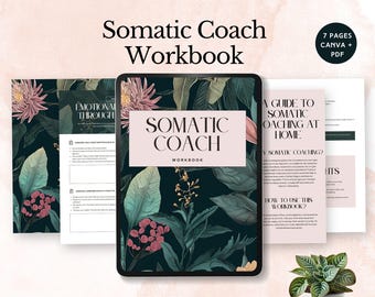Cahier d'exercices pour coach somatique, feuille de travail sur la régulation du système nerveux, modèle d'entraîneur holistique, technique de thérapie des traumatismes, outil de santé mentale modifiable, bricolage