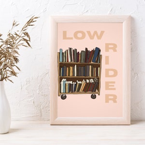 Book Cart Printable Art Book Artwork Book Shelf Art 5x7 8x10 11x14 Library Wall Art Office Decor Book Decor DIY Book Decor