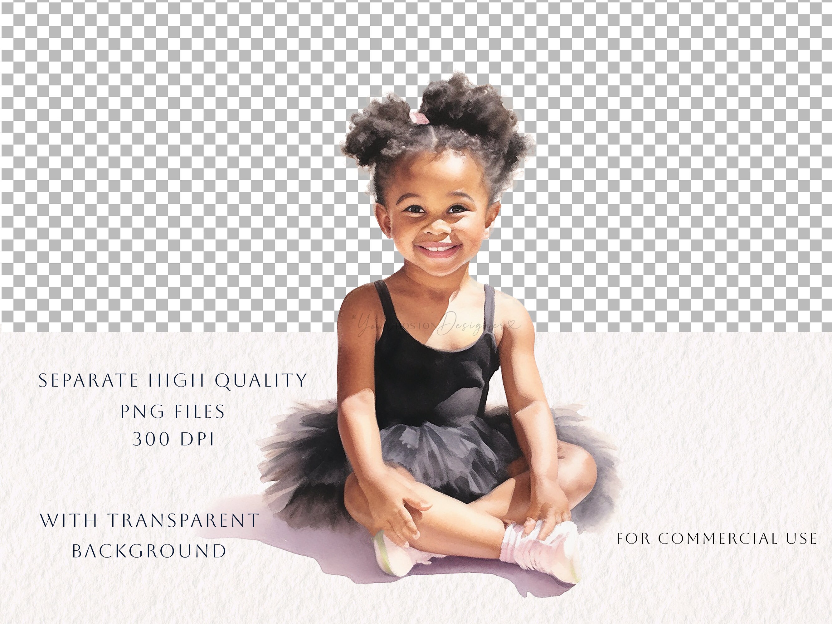 Little Ballerina Watercolor Clipart Set | Commercial Use OK - Etsy
