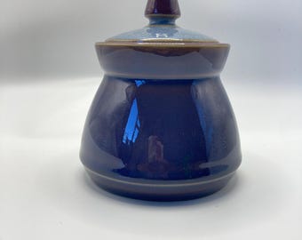 Denby storm lidded sugar bowl