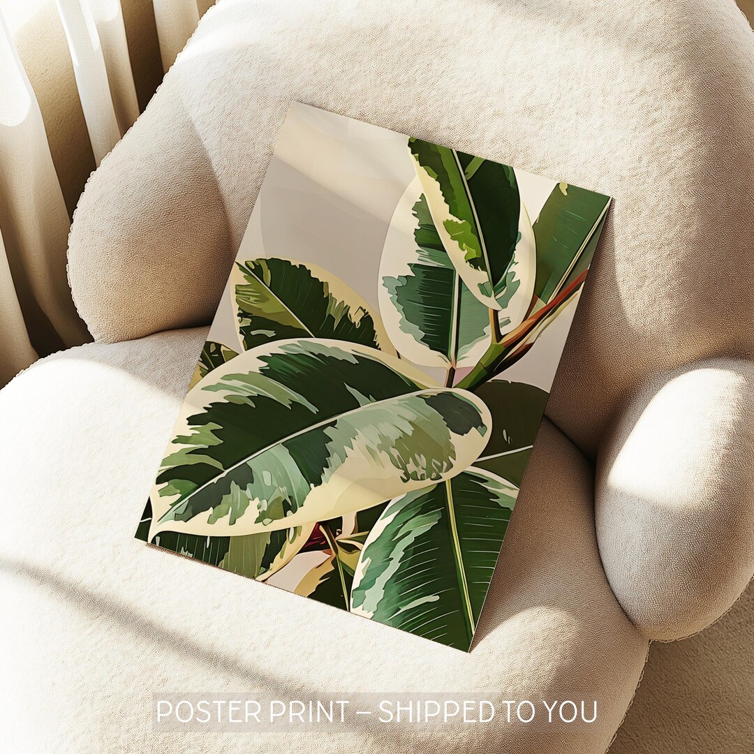 Botanical Wall Art Green Leaves Plant Print Modern Minimal Nature Decor ...