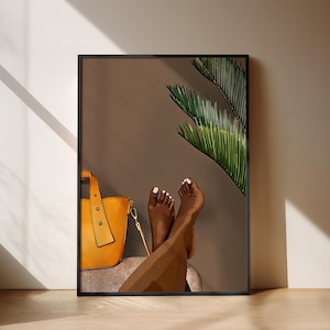 POSTER arte murale nera donna nera dita dei piedi bianche stampa stampa artistica fisica poster donna afro nera stampa murale arte arredamento casa arte moka
