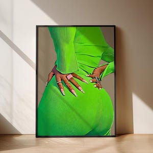 黒人女性のアート ウォール ポスター ブラック ポップ アート、フィジカル アート プリント ポスター、ネイル サロン アート、黒人女性のウォール プリント アート ホーム デコレーション ブラウン スキン アート