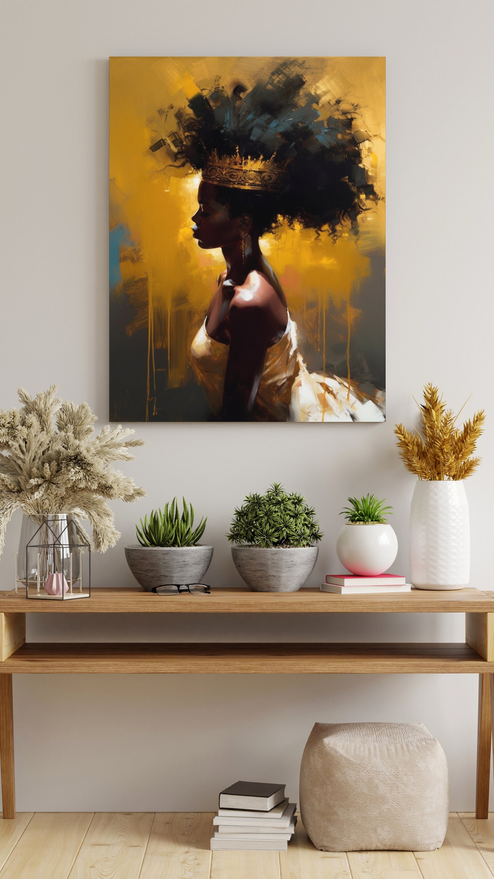 BLACK QUEEN Wall ART, Black Queen Art, Africa Wall Art, Queen Art