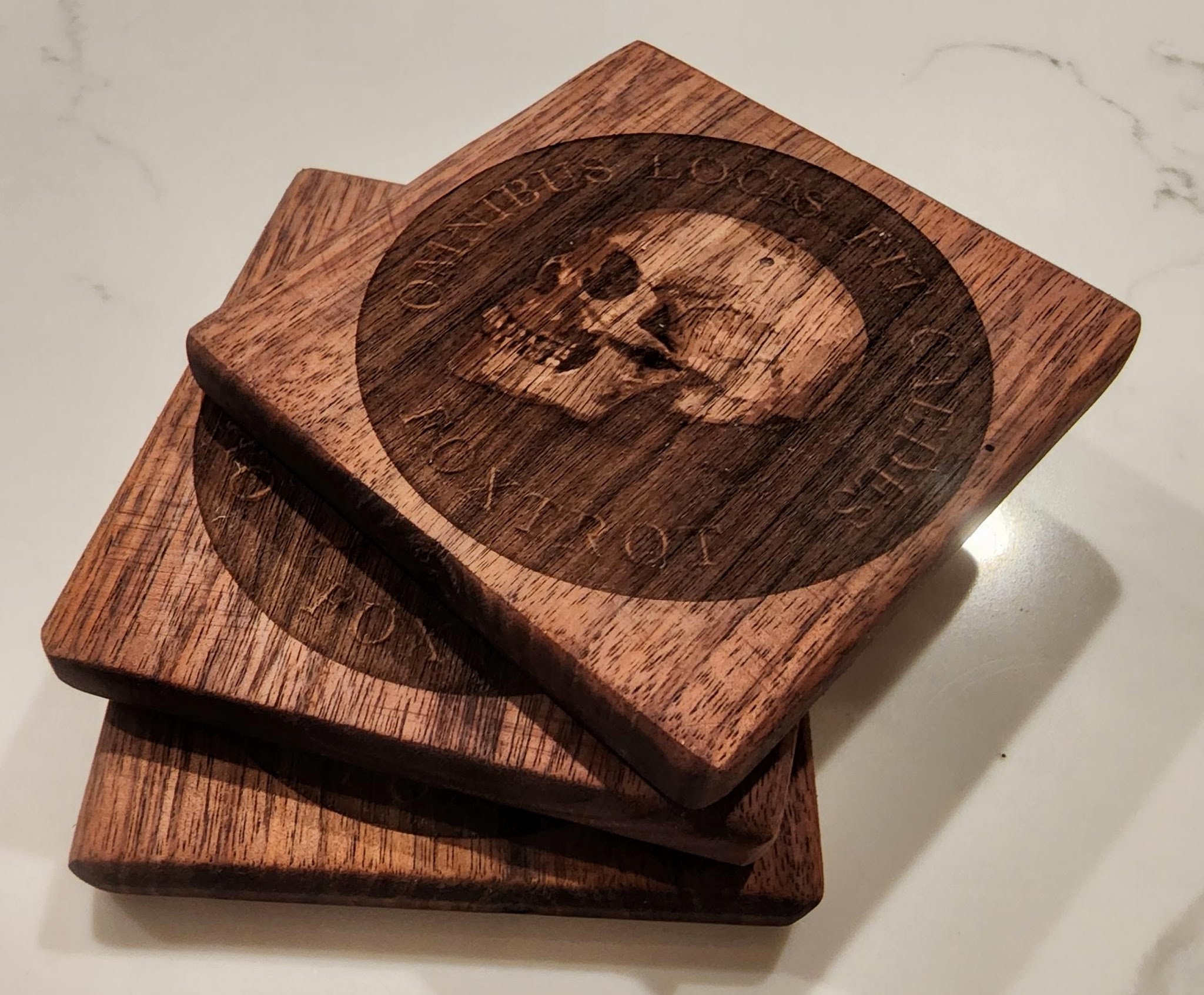 Custom Walnut Wood Coasters