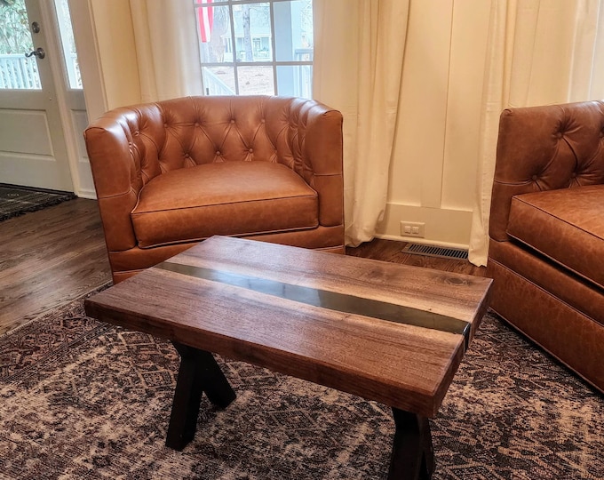 30" Black Walnut Epoxy River Table