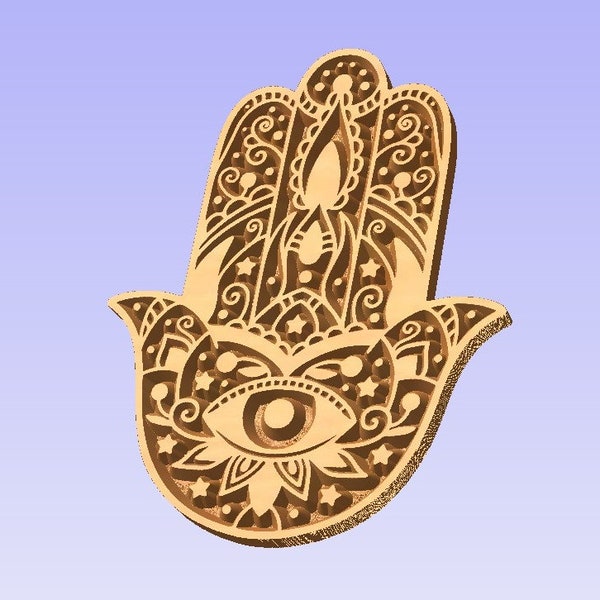 Fatimas Hand Vector Files, CNC, Laser, SVG, DXF, Aspire, Vectric, Hamsa, Turkish eye, Evil Eye, Fatima, God, Protection