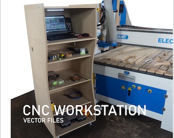 CNC Rolling Workstation for Latop vector files, Vcarve, Aspire, Cnc Computer Station, CNC Laptop Stand