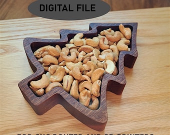 Arquivos CNC para bandeja de servir árvore de Natal, CNC e impressoras 3D