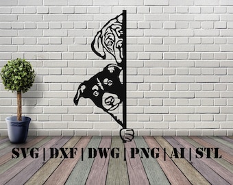 Peeking Dogs, SVG, DXF, Ai, Cdr, Psd, Png, Stl, Vector for files cricut, Laser cut, CNC