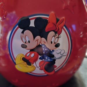 Vintage Mickey and Minnie Mouse ceramic cookie jar kitchen canister food storage Walt Disney Theme Parks Collectible mouseketeer disneyana
