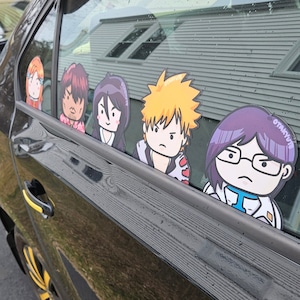 Anime & Manga Soul Reaper Quincy 4&quot;-5&quot; Durable Anime Laptop Car Peeker Sticker , Waterproof Handmade Decals