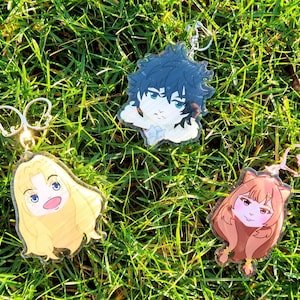 Rising of the Sheild Hero Double-sided acrylic charm keychain - Naofumi Raphtalia Filo Cute Anime Keychain [LAST CHANCE]
