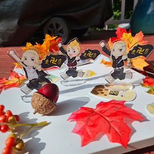 Tokyo Revenger Anime 3.5&quot; Acrylic Stand, Small Standee Draken, Takemichi, Mikey - cute chibi collectible gift