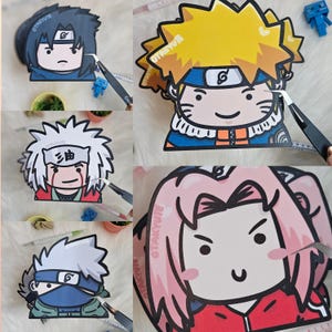 Ninja Anime & Manga Sensei 4&quot;-5&quot; Durable Anime Laptop Car Peeker Sticker , Waterproof Handmade Decal
